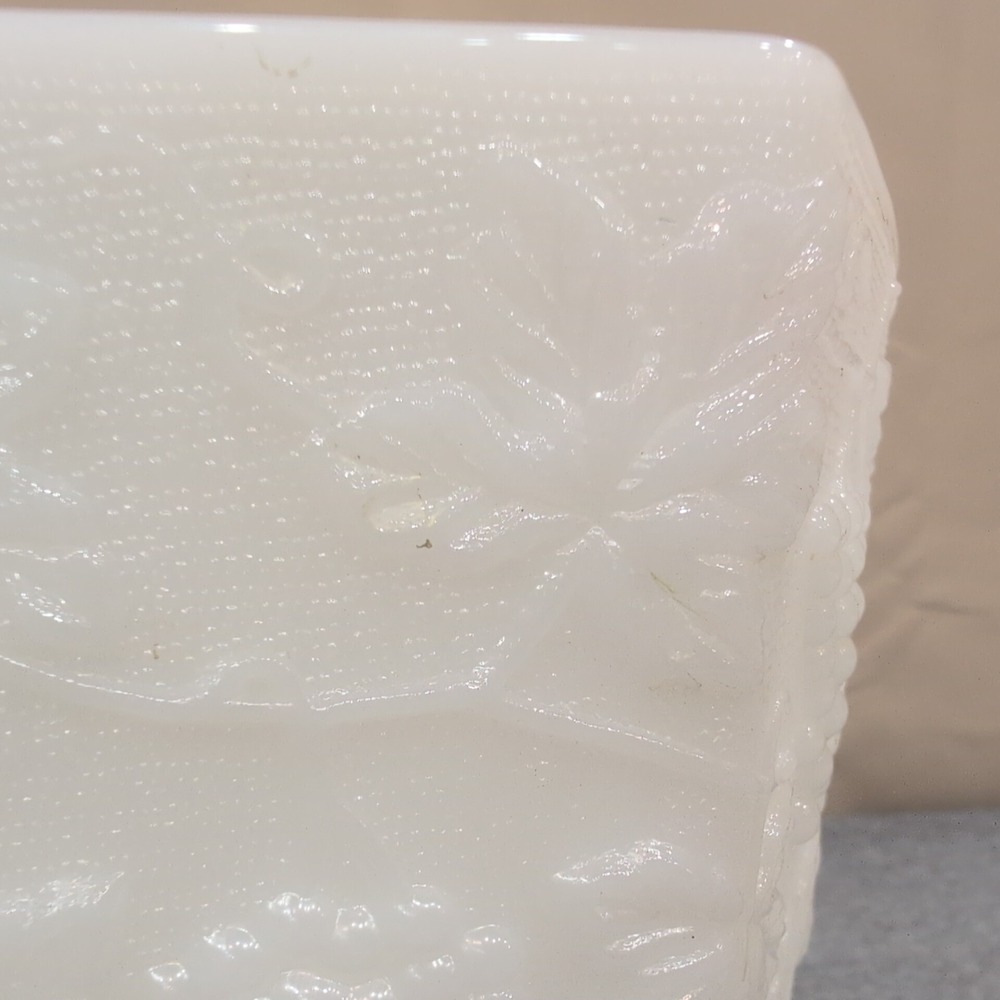 Fire-King Milk Glass Harvest Grape Hexagonal Planter White VTG Anchor Hocking - Picture 5 of 9